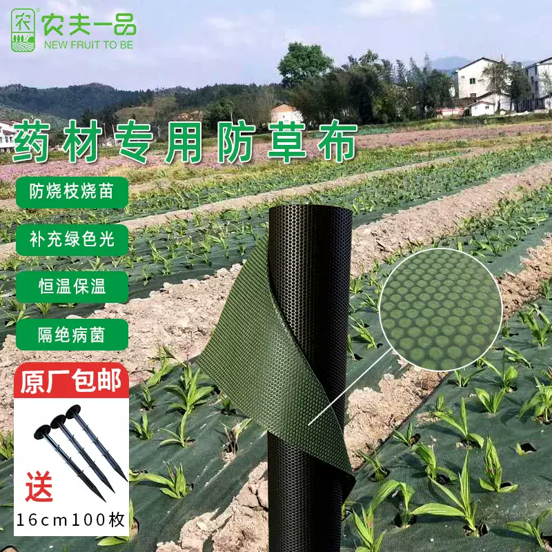 防虫保根草药材防草除草布地膜厂家直销农夫一品透水透气盖草地布